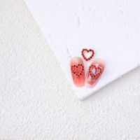Valentine's Day Sweet Simple Style Heart Shape Plastic Nail Patches 10 Pieces sku image 7