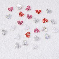 Valentine's Day Sweet Simple Style Heart Shape Plastic Nail Patches 10 Pieces main image 3