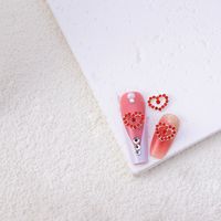 Valentine's Day Sweet Simple Style Heart Shape Plastic Nail Patches 10 Pieces sku image 12