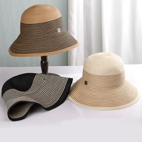 Women's Vacation Stripe Big Eaves Straw Hat main image 4