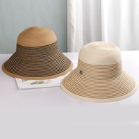 Women's Vacation Stripe Big Eaves Straw Hat main image 1