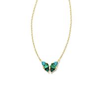 Copper IG Style Simple Style Plating Inlay Butterfly Zircon Pendant Necklace sku image 4