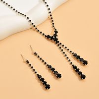 Simple Style Commute Solid Color Alloy Inlay Rhinestones Women's Jewelry Set main image 5