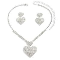 Simple Style Commute Heart Shape Alloy Inlay Rhinestones Women's Jewelry Set main image 4