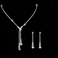 Simple Style Commute Solid Color Alloy Inlay Rhinestones Women's Jewelry Set sku image 4