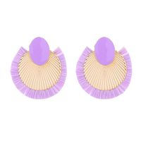 1 Pair Vacation Simple Style Solid Color Braid Inlay Alloy Gold Plated Ear Studs main image 7