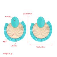 1 Pair Vacation Simple Style Solid Color Braid Inlay Alloy Gold Plated Ear Studs main image 2
