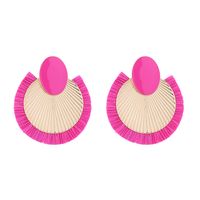 1 Pair Vacation Simple Style Solid Color Braid Inlay Alloy Gold Plated Ear Studs main image 10