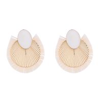 1 Pair Vacation Simple Style Solid Color Braid Inlay Alloy Gold Plated Ear Studs main image 6