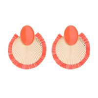 1 Pair Vacation Simple Style Solid Color Braid Inlay Alloy Gold Plated Ear Studs main image 8