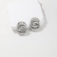 1 Paire Style Ig Élégant Couleur Unie Irrégulière Alliage Boucles D'oreilles main image 6