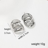 1 Pair Ig Style Elegant Solid Color Irregular Alloy Ear Studs main image 3