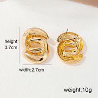 1 Pair Ig Style Elegant Solid Color Irregular Alloy Ear Studs main image 2