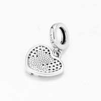 Ig Style Simple Style Heart Shape Footprint Flower Sterling Silver Inlay Zircon Jewelry Accessories main image 4