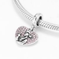 Ig Style Simple Style Heart Shape Footprint Flower Sterling Silver Inlay Zircon Jewelry Accessories main image 3