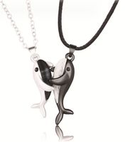 Cute Modern Style Whale Alloy Plating Valentine's Day Couple Pendant Necklace sku image 4