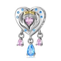 نمط Ig أسلوب بسيط شكل القلب اثار ورد الفضة الاسترليني ترصيع الزركون اكسسوارات المجوهرات sku image 8