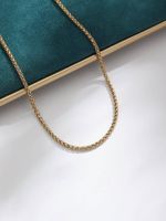 304 Stainless Steel 14K Gold Plated Simple Style Commute Plating Solid Color Necklace main image 1