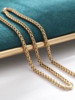 304 Stainless Steel 14K Gold Plated Simple Style Commute Plating Solid Color Necklace main image 3