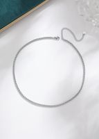 304 Stainless Steel 14K Gold Plated Simple Style Commute Plating Solid Color Necklace main image 5