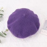 Women's Simple Style Solid Color Printing And Dyeing Eaveless Beret Hat sku image 6