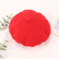 Women's Simple Style Solid Color Printing And Dyeing Eaveless Beret Hat sku image 3
