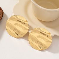 1 Pair Casual Elegant Round Solid Color Plating Iron Ear Studs main image 3