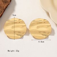 1 Pair Casual Elegant Round Solid Color Plating Iron Ear Studs main image 2