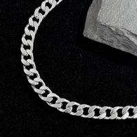 Casual Solid Color Sterling Silver Men's Bracelets main image 4