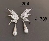 1 Pair Simple Style Wings Plating Metal Drop Earrings main image 2