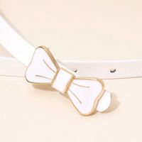 French Style Simple Style Bow Knot Synthetic Resin Women's Girl's Leather Belts main image 4