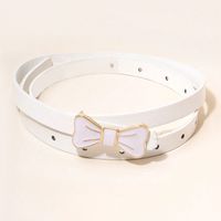French Style Simple Style Bow Knot Synthetic Resin Women's Girl's Leather Belts main image 3