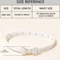French Style Simple Style Bow Knot Synthetic Resin Women's Girl's Leather Belts main image 2