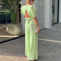 Women'S Street Fashion Solid Color Full Length Popover Jumpsuits main image 2