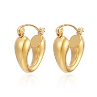 1 Pair Casual Elegant Simple Style Solid Color Plating Three-dimensional 304 Stainless Steel 18K Gold Plated Earrings main image 5