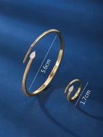 Ig Style Simple Style Solid Color Copper 18k Gold Plated Zircon Rings Bracelets In Bulk main image 2