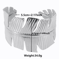 Simple Style Leaves Stainless Steel Plating 18k Gold Plated Bangle main image 2