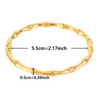Simple Style Solid Color Stainless Steel Plating Bangle main image 2