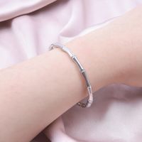 Simple Style Solid Color Stainless Steel Plating Bangle main image 4