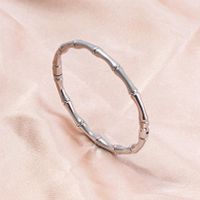 Simple Style Solid Color Stainless Steel Plating Bangle main image 5