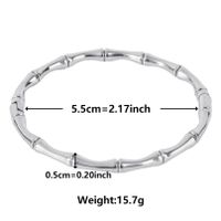 Simple Style Solid Color Stainless Steel Plating Bangle sku image 1