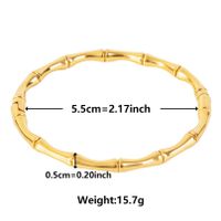 Simple Style Solid Color Stainless Steel Plating Bangle sku image 2