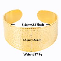 Retro Exaggerated Solid Color Stainless Steel Plating Bangle sku image 2