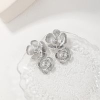 1 Piece Ig Style Nordic Style Exaggerated Flower Plating Alloy Drop Earrings main image 6