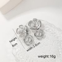 1 Piece Ig Style Nordic Style Exaggerated Flower Plating Alloy Drop Earrings main image 3