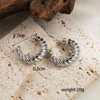 1 Pair Simple Style Classic Style Round Solid Color Plating Stainless Steel 14k Gold Plated Ear Studs sku image 1