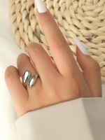 Simple Style Solid Color Gold Plated Zinc Alloy Wholesale Open Rings sku image 1