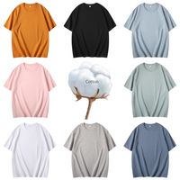 Männer T-Shirt Kurzarm T-Shirts Basic Einfarbig main image 1