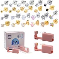 Pink Ear Piercer Disposable Flower Ear Piercing Gun Ear Piercing Low Pain 316l Piercing Tool main image 3