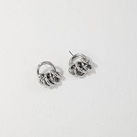 1 Paire Style Simple Géométrique Placage Alliage Boucles D'oreilles main image 5